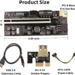 Riser PCI-E VER010S-PLUS 1x vers 16x avec câble USB 3.0