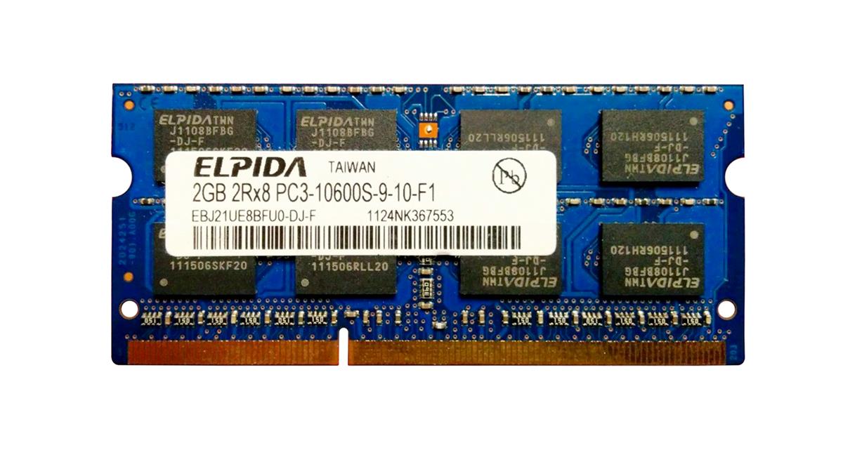 Barrette mémoire Elpida 2 Go DDR3 1333 MHz SO-DIMM Barrette mémoire Elpida 2 Go DDR3 1333 MHz SO-DIMM