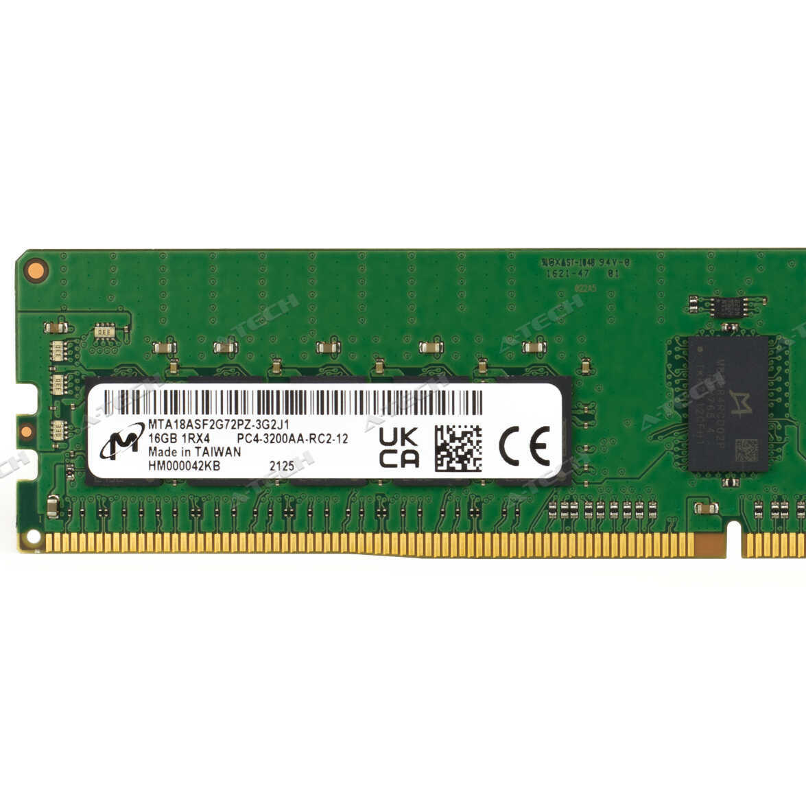 Barrette mémoire serveur Micron 16 Go DDR4 3200 ECC Registered RDIMM Barrette mémoire serveur Micron 16 Go DDR4 3200 ECC Registered RDIMM