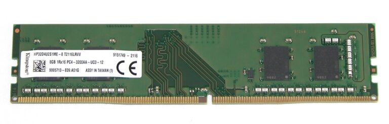 Barrette RAM Kingston 8 Go DDR4 3200 MHz DIMM