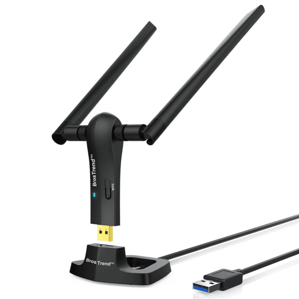 Adaptateur Wi-Fi USB BrosTrend AC1200 AC3L avec 2 antennes et socle Adaptateur Wi-Fi USB BrosTrend AC1200 AC3L avec 2 antennes et socle